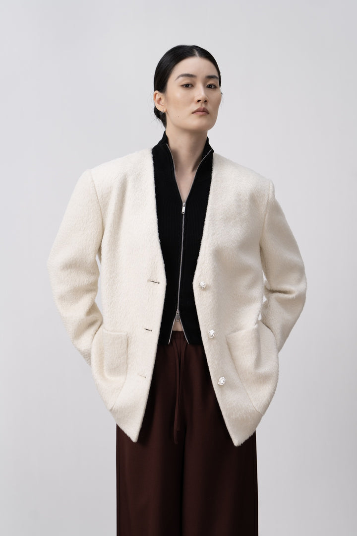 Eleganter strukturierter Blazer für Frauen Drune