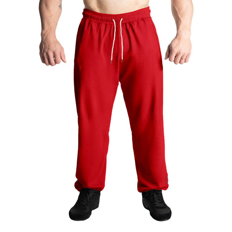 Herren nan weite Freizeit-Jogginghose mit elastischem Tunnelzugbund, dezentem Seitenstreifen und tiefen Eingrifftaschen Drune