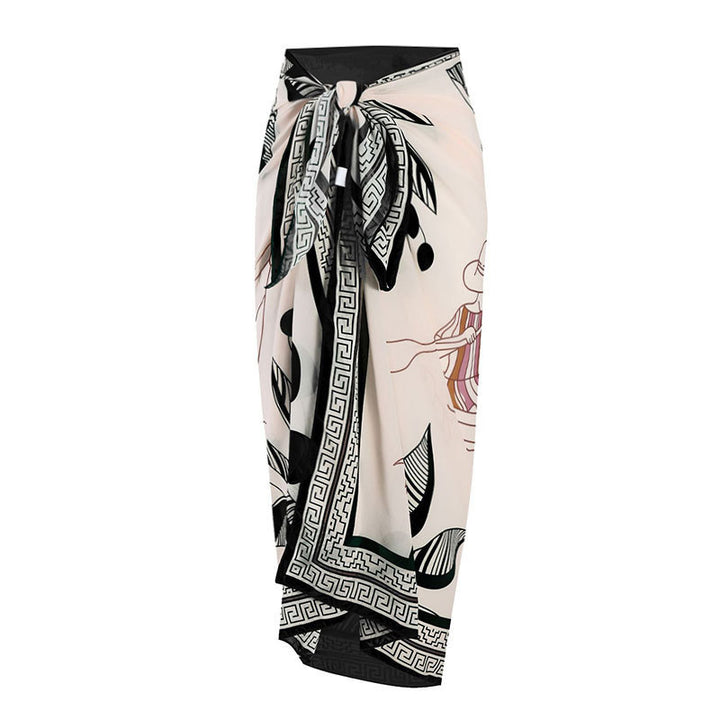 Damen Badeanzug mit elegantem Wickelrock Drune