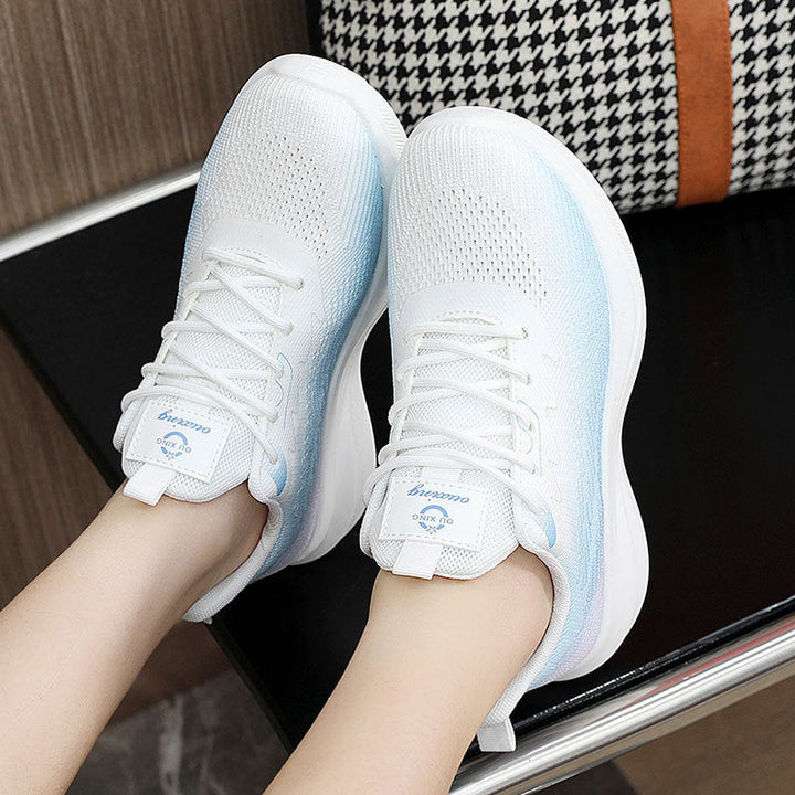 Damen sportliche Leichtgewicht Sneakers mit atmungsaktiver Obermaterialstruktur Drune