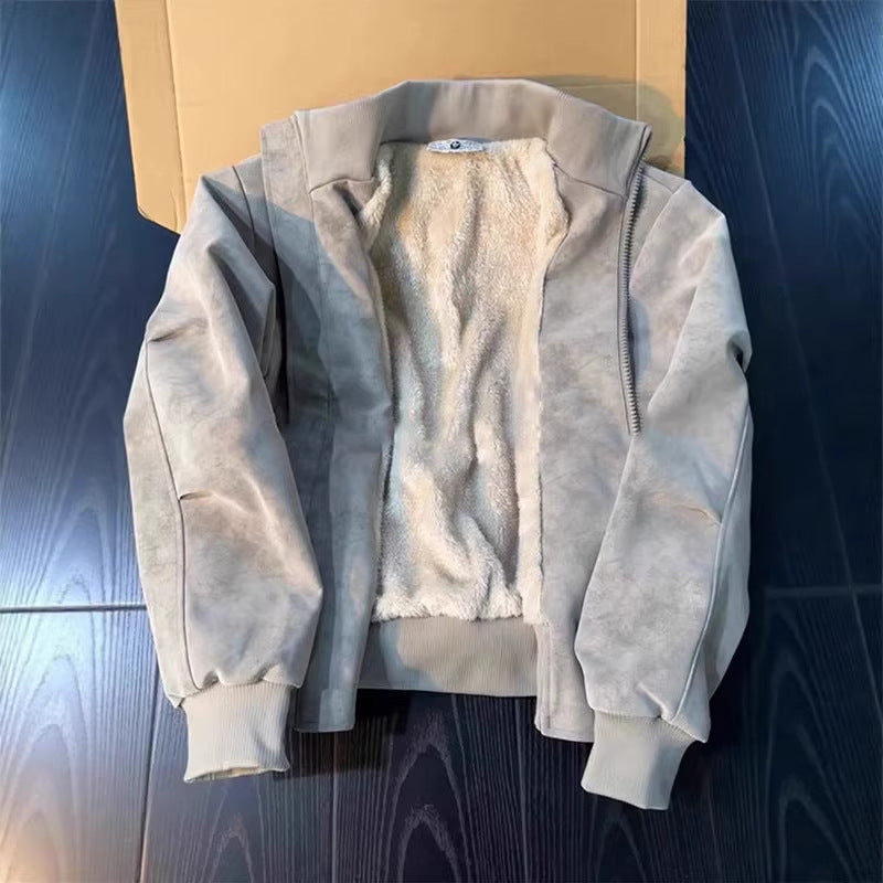 Herren Modische Bomberjacke mit weichem Innenfutter Drune