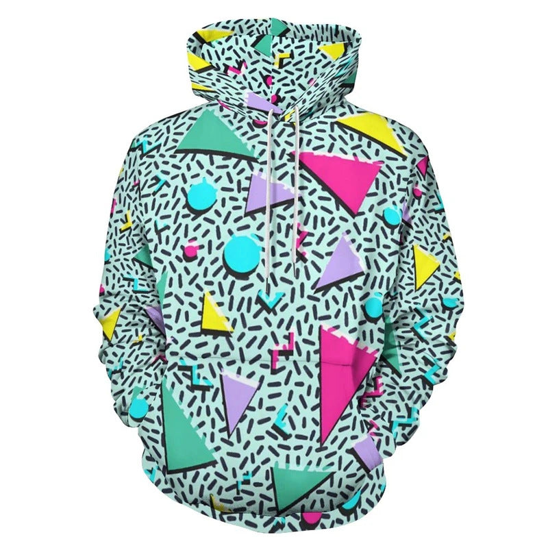 Damen Trendiger Kapuzenpullover mit kreativen Farbverlauf Drune