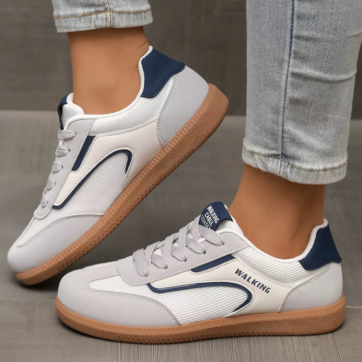 Damen Retro-Sneaker mit Gummisohle, leichtem Textilfutter und Komfortfußbett Drune