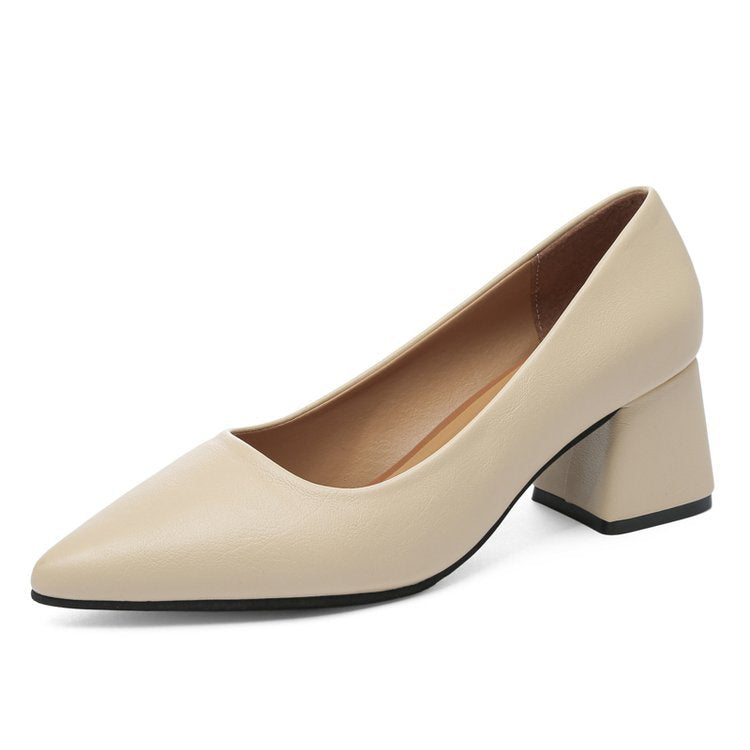 Damen elegante Blockabsatz-Pumps Drune