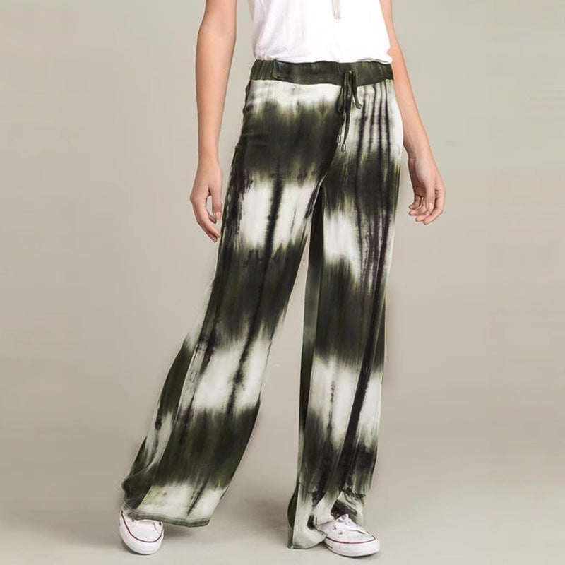 Damen Weite Stoffhose mit einzigartigem Batikdesign Drune