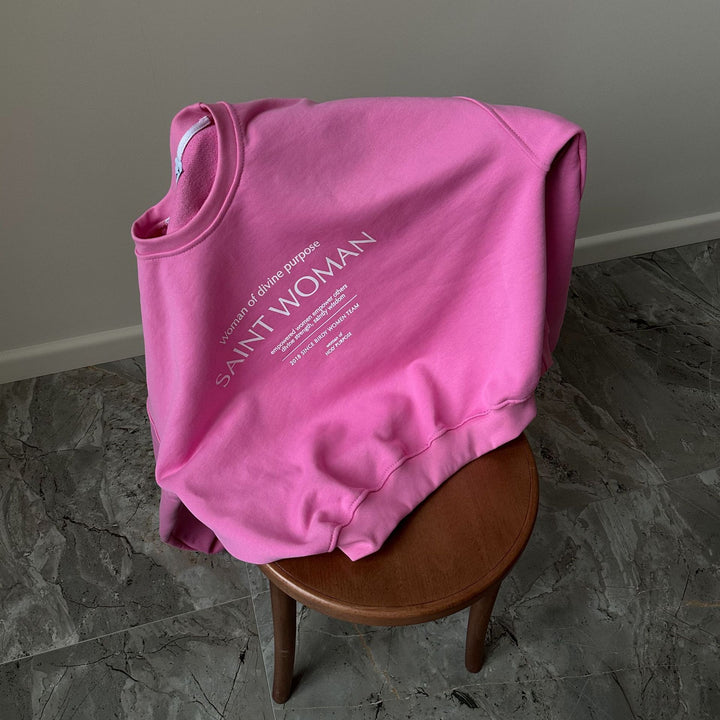 Damen Sweatshirt mit kreativem Schriftzug und lässigem Schnitt Drune