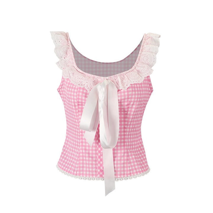Damen Blusenshirt mit eleganten Rüschendetails und Satinband Drune
