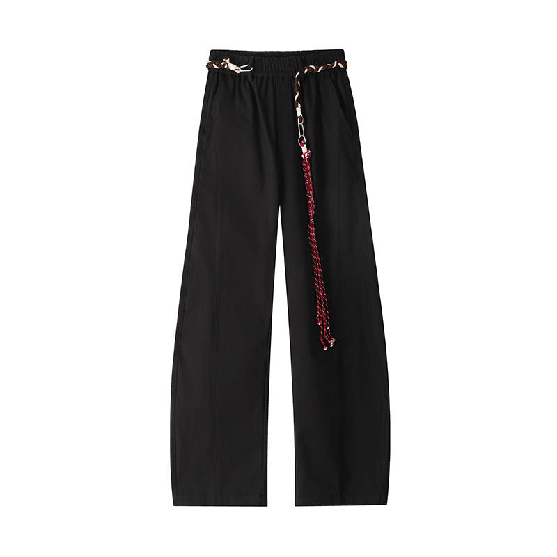 Herren Weit geschnittene Bundfaltenhose im Streetwear-Look mit extra weitem Bein Drune
