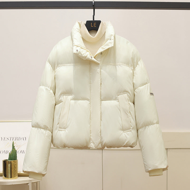 Damen modische kurz geschnittene Pufferjacke mit praktischen Eingrifftaschen Drune