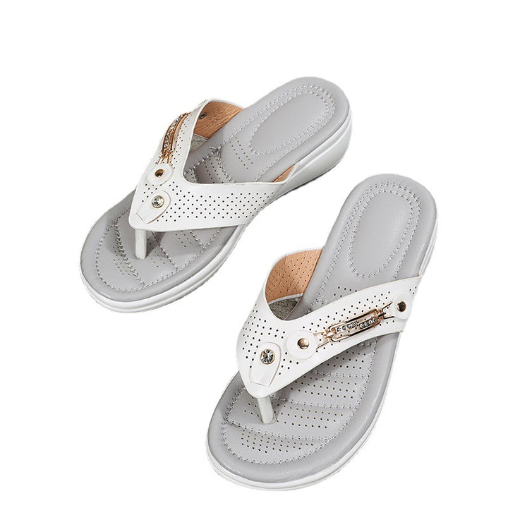Damen Stylische Perforierte Zehensandalen Drune