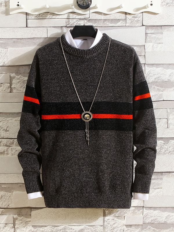 Herren modischer Pullover mit gestreiftem Design und hohem Komfort Drune