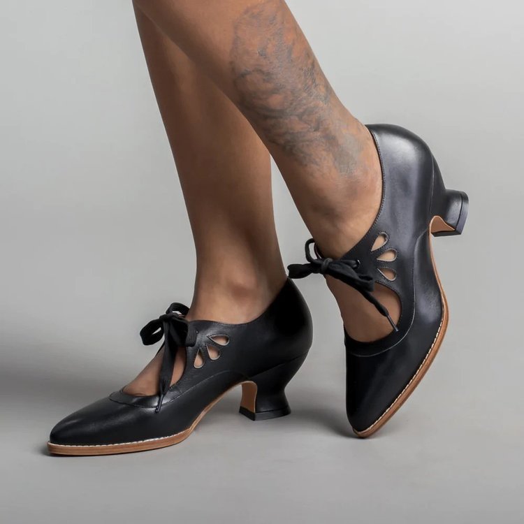 Damen elegante Tanzschuhe mit modischem Schnür-Design Drune