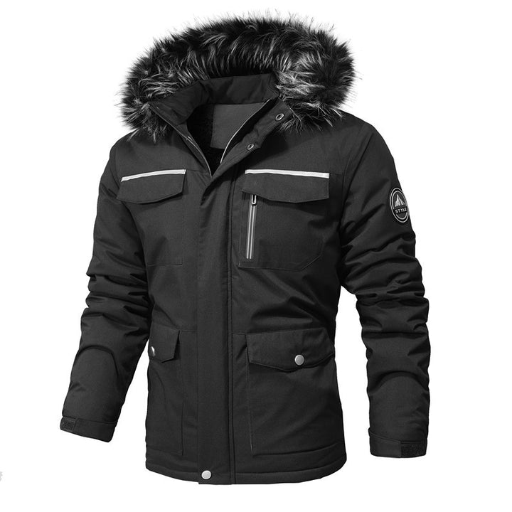 Herren Arctic-Insulated Parka mit abnehmbarer Kunstfellkapuze und reflektierenden Details Drune