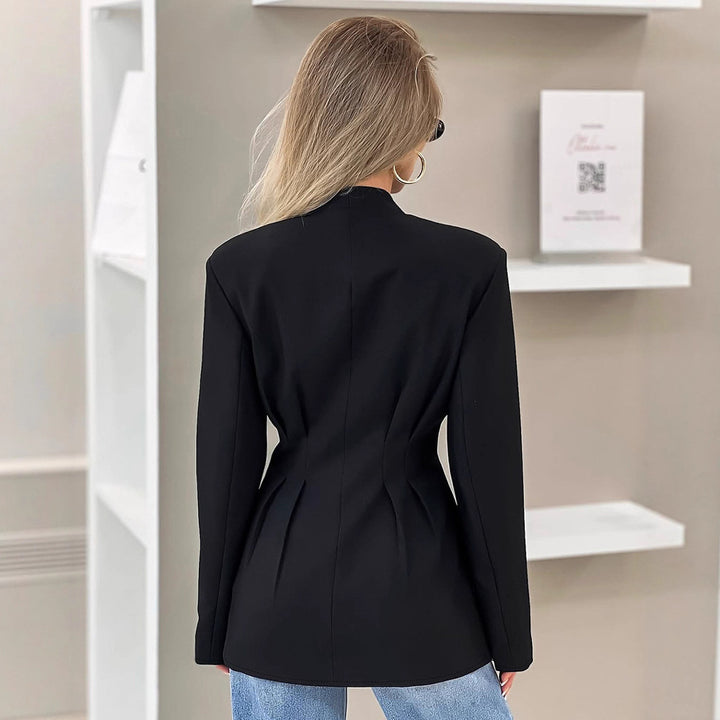 Damen Eleganter Blazer mit taillierten Akzenten Drune