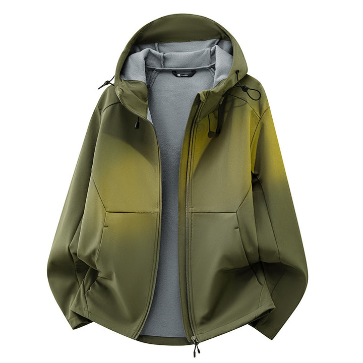 Unisex Softshell-Übergangsjacke mit Fleece-Innenfutter, Kapuze & wasserabweisender Beschichtung Drune