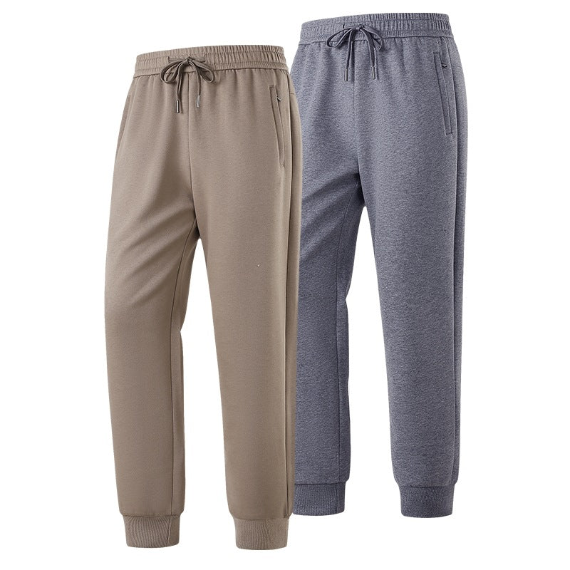 Herren Slim-Fit Freizeithose aus atmungsaktivem Funktionsfleece mit Kordelbund, Reißverschlusstaschen & Rippbündchen Drune