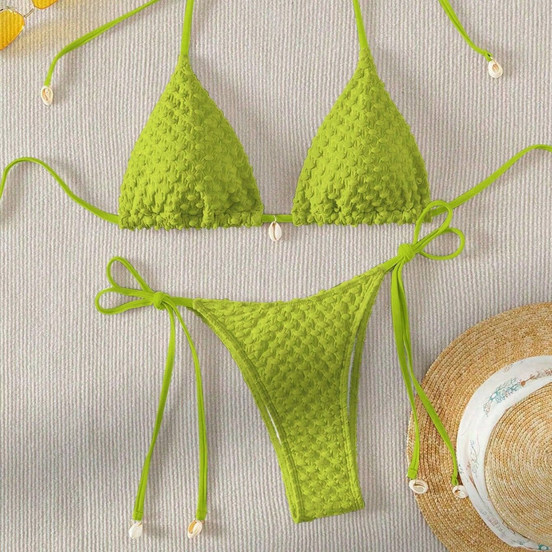 Damen Triangel-Bikinioberteil mit strukturierter Textur Drune