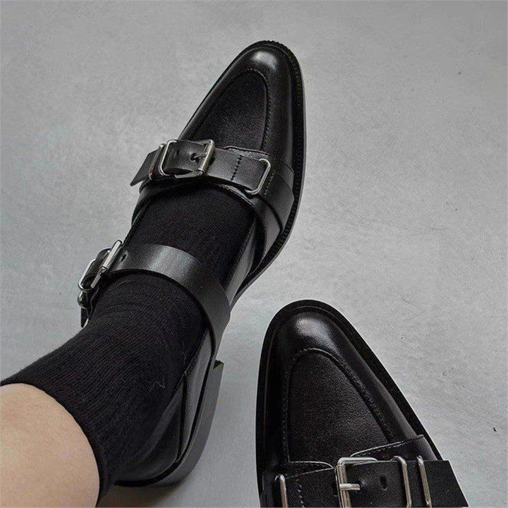 Damen Schnallen‑Monkstrap Slipper mit niedrigem Blockabsatz Drune
