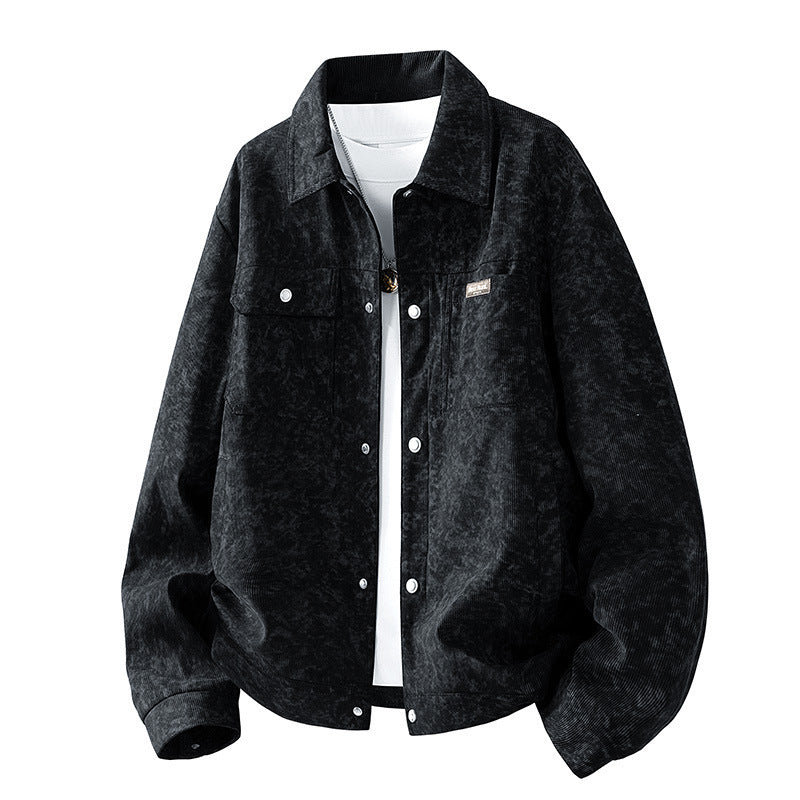 Herren Gemusterte Cordjacke mit praktischen Taschen Drune