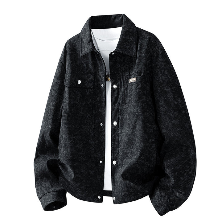Herren Gemusterte Cordjacke mit praktischen Taschen Drune