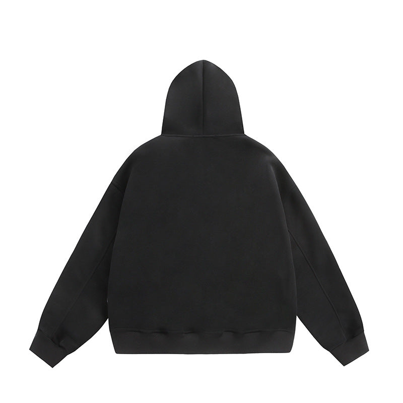 Unisex Oversize Kapuzenpullover mit Perlen‑ und Strassapplikation Drune