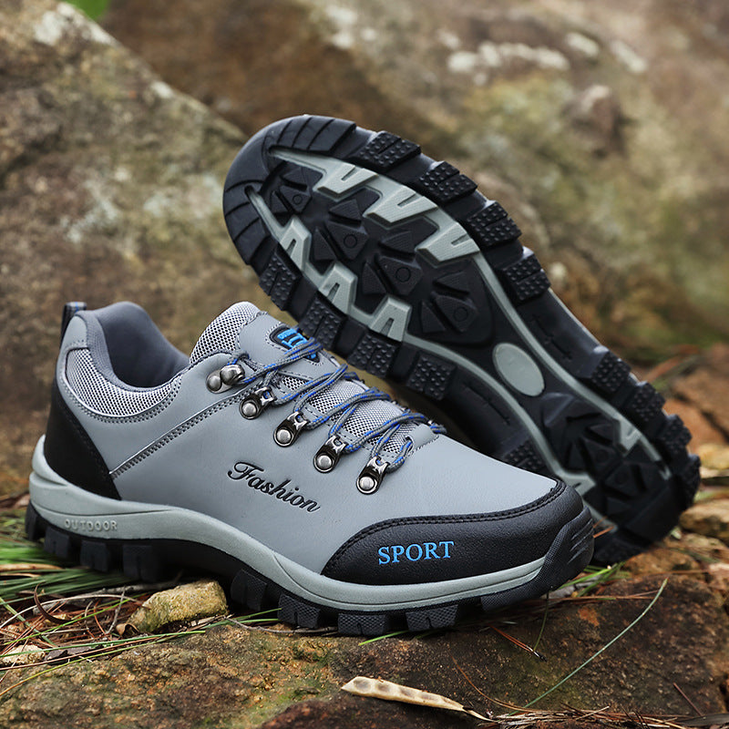 Herren nan robuste Trekkinghalbschuhe mit Metallösen, verstärkter Zehenkappe und griffiger Outdoor-Laufsohle Drune