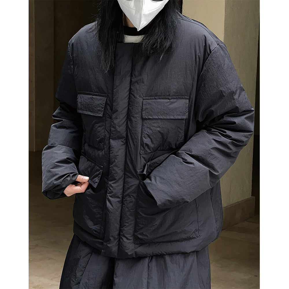 Damen Langer Steppmantel mit leichter Wattierung und geradem Oversize-Schnitt Drune