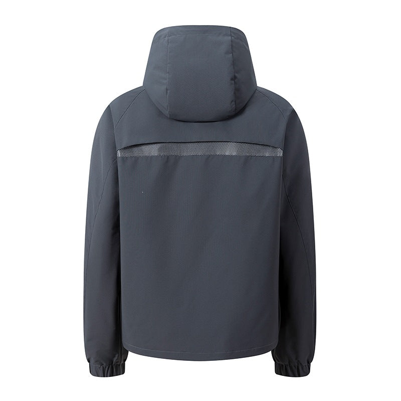 Herren Atmungsaktive Sportjacke mit Kapuze Drune