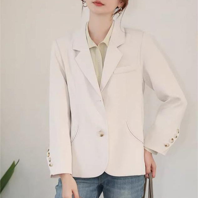 Damen eleganter Blazer mit feinen Knopfdetails und taillierter Silhouette Drune