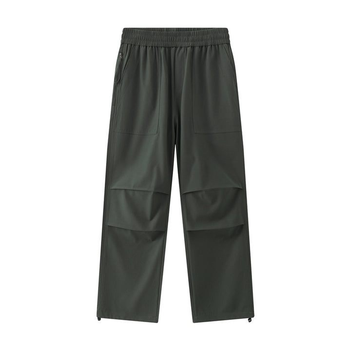 Herren Weite Utility-Cargo-Hose mit Tunnelzugbund, Knieabnähern & verstellbarem Saum Drune