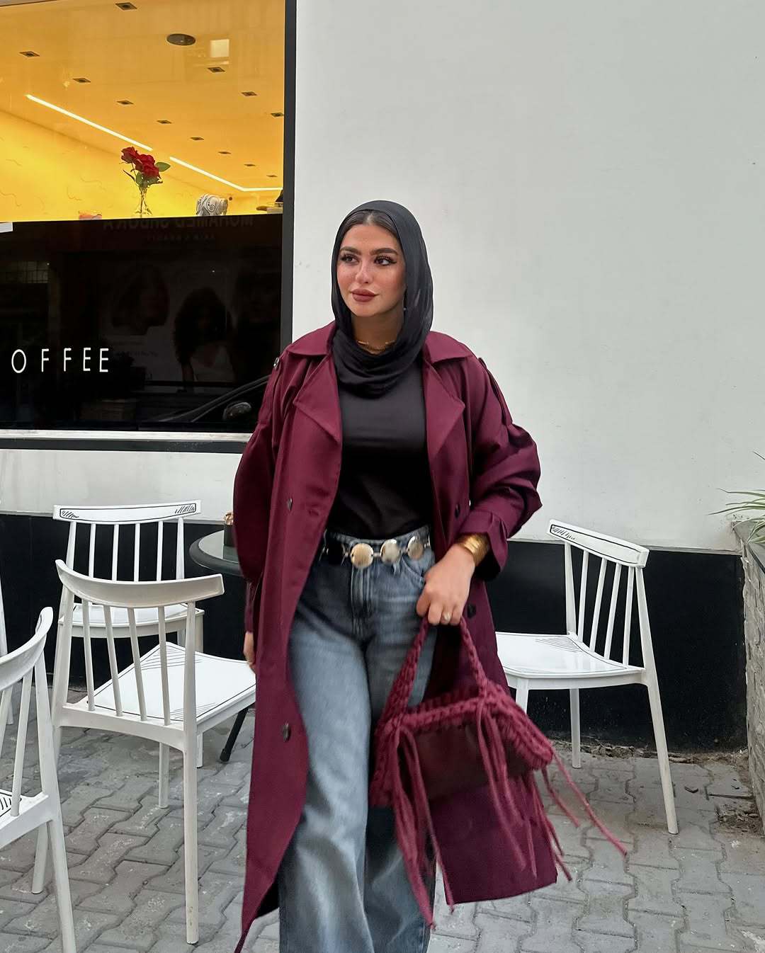 Damen trendiger Trenchcoat mit stilvollem Schnitt und praktischen Taschen Drune