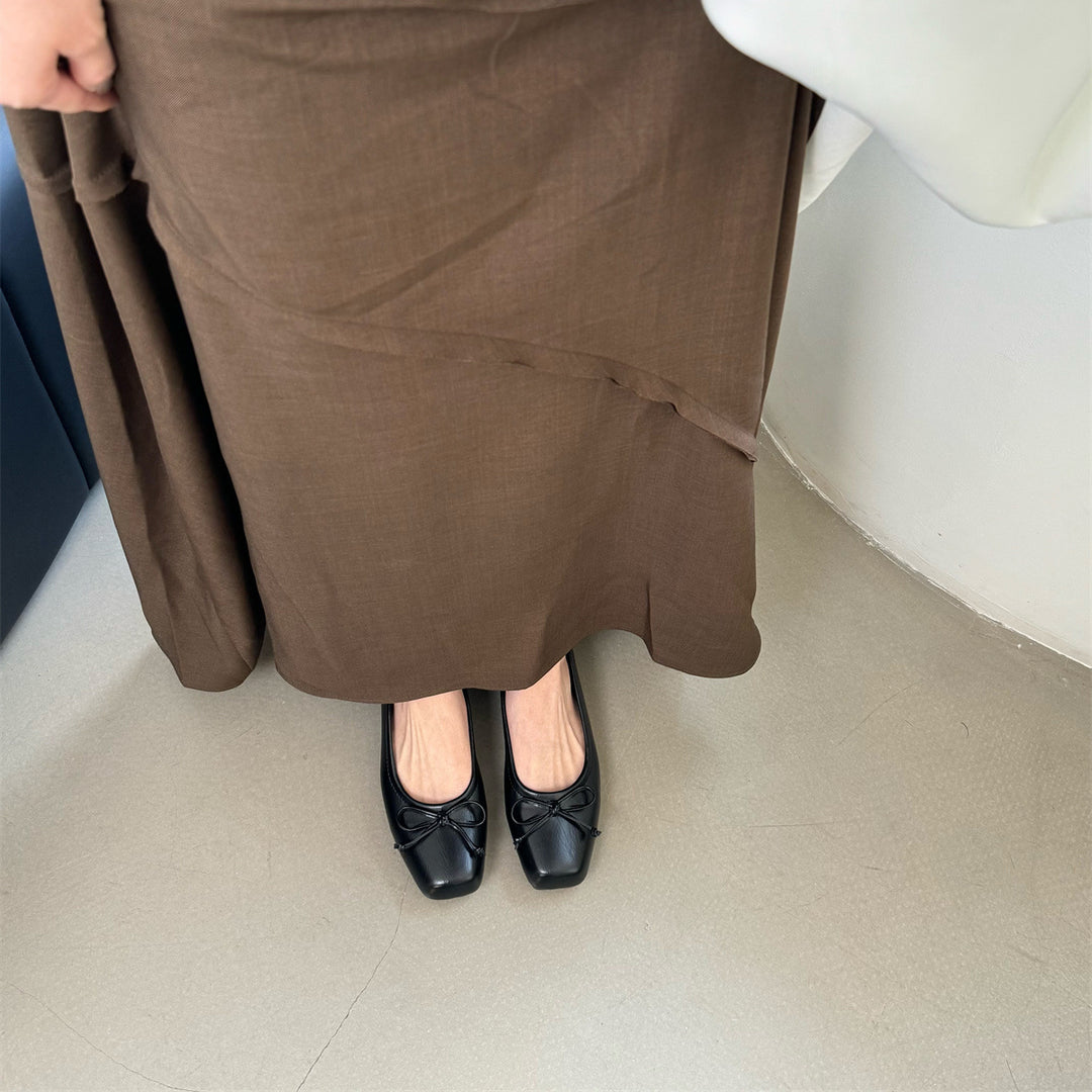 Damen Ballerina-Schuhe mit eleganter Schleifenverzierung und hochwertigem Material Drune