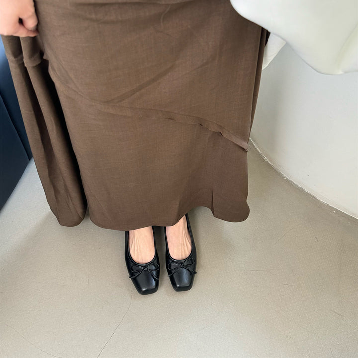 Damen Ballerina-Schuhe mit eleganter Schleifenverzierung und hochwertigem Material Drune