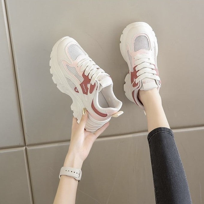 Damen Fashion Sneakers mit atmungsaktiver Mesh-Oberfläche und dämpfender Sohle Drune