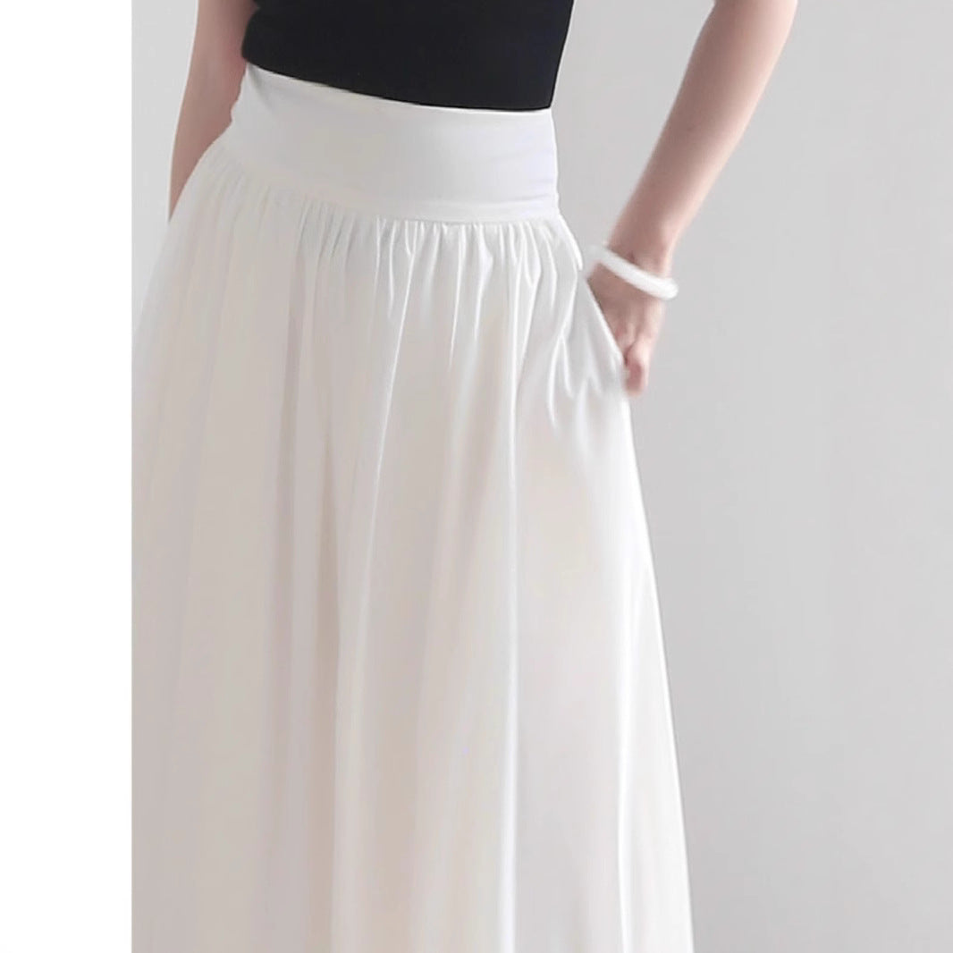 Damen Eleganter Maxi-Rock mit fließendem Schnitt Drune