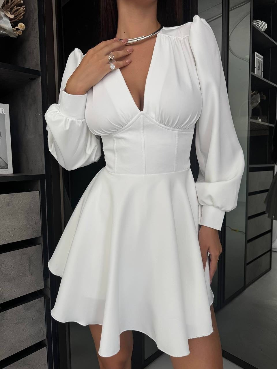 Damen elegante und fließende Sommerkleid Drune