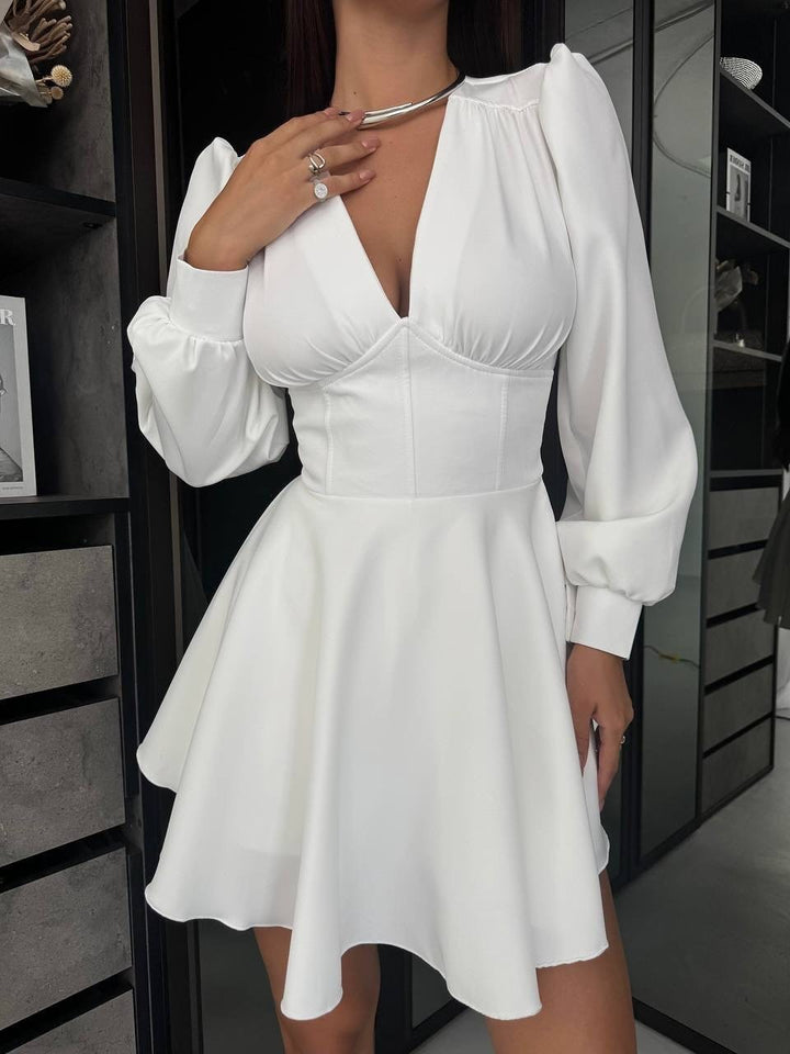 Damen elegante und fließende Sommerkleid Drune