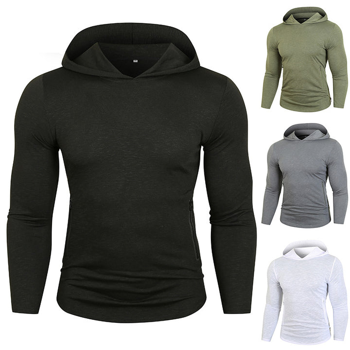 Herren Performance Langarm Kapuzenshirt Drune