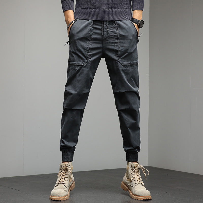 Herren Tapered Cargo-Joggerhose mit Kordelzug, elastischen Bündchen und Multifunktions‑Taschen Drune