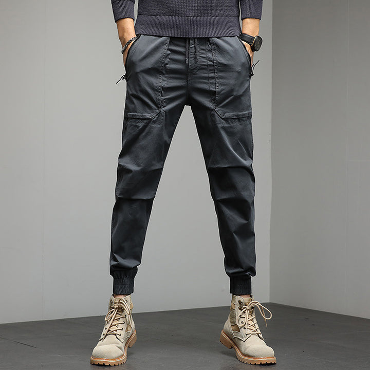 Herren Tapered Cargo-Joggerhose mit Kordelzug, elastischen Bündchen und Multifunktions‑Taschen Drune
