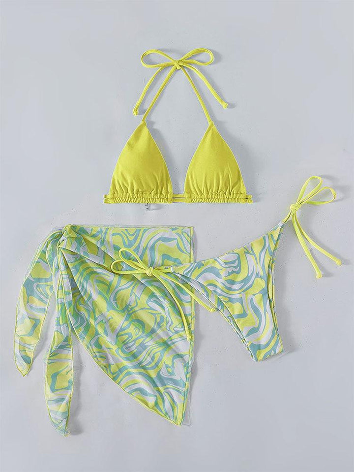 Damen Triangel-Bikini mit einzigartigem Wickelrock Drune
