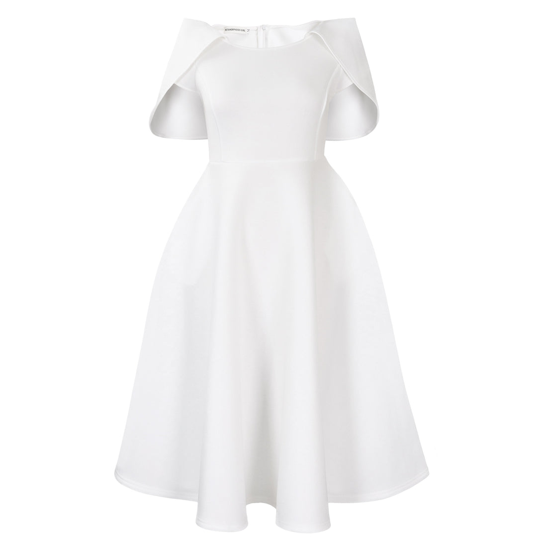 Damen Festliches Kleid mit dramatischem Cape Drune