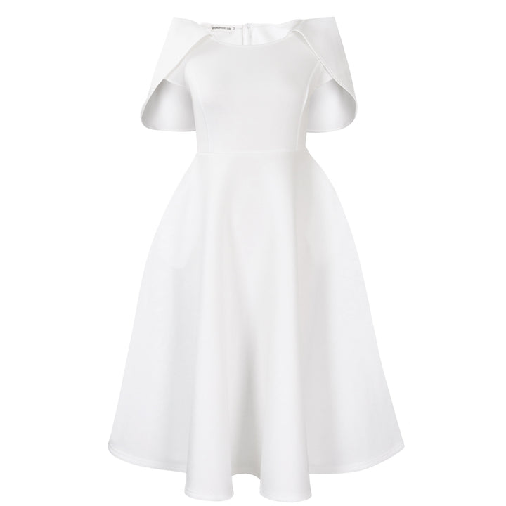 Damen Festliches Kleid mit dramatischem Cape Drune