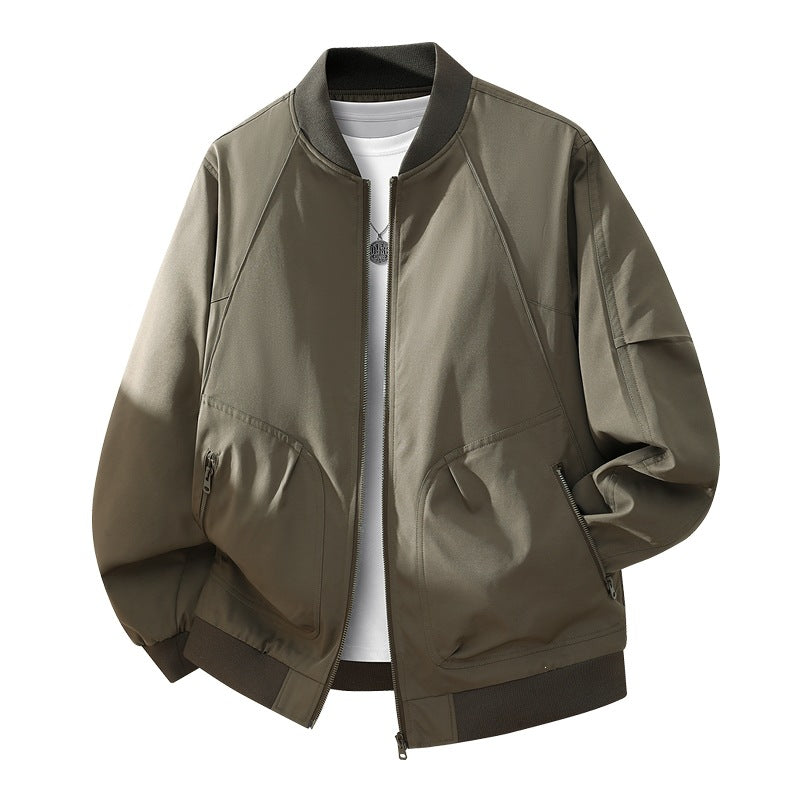 Herren Modische Bomberjacke mit Innenfutter Drune