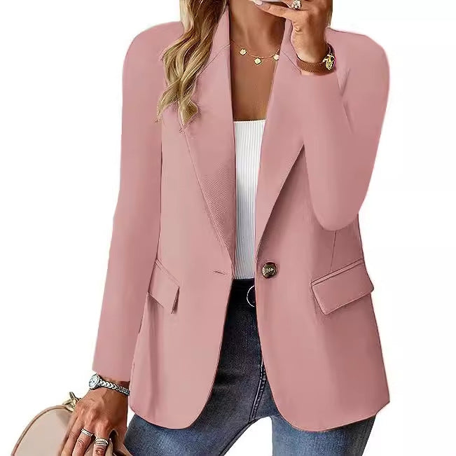 Damen moderner Blazer mit tailliertem Schnitt und praktischen Taschen Drune