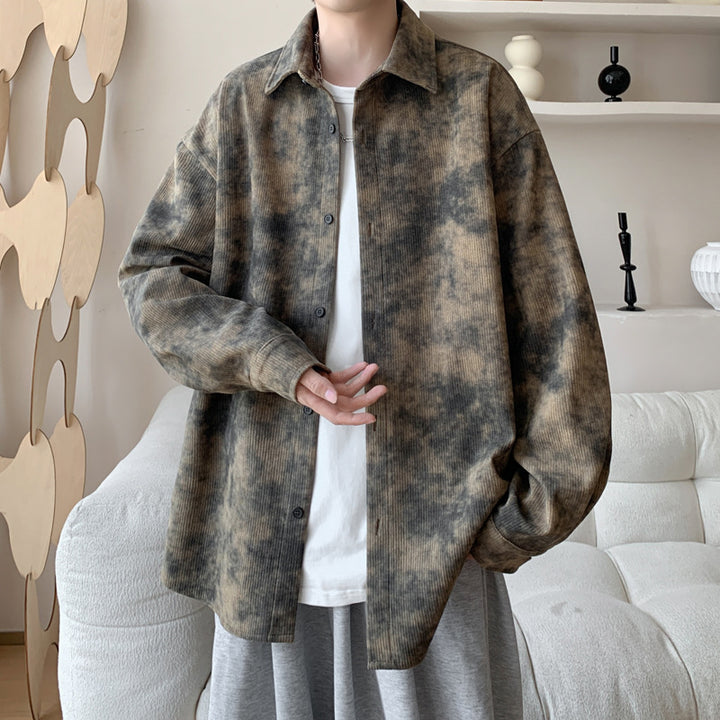 Damen Große Hemdbluse aus Cord Drune