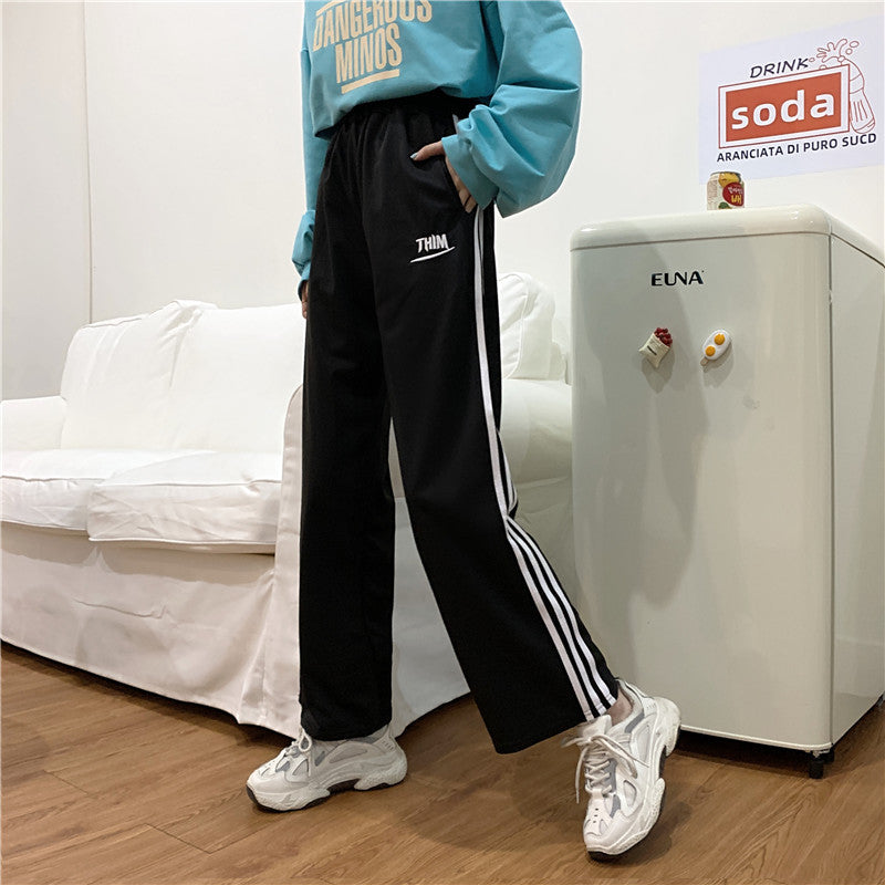 Damen Sportliche Freizeithose mit modernen Streifen Drune