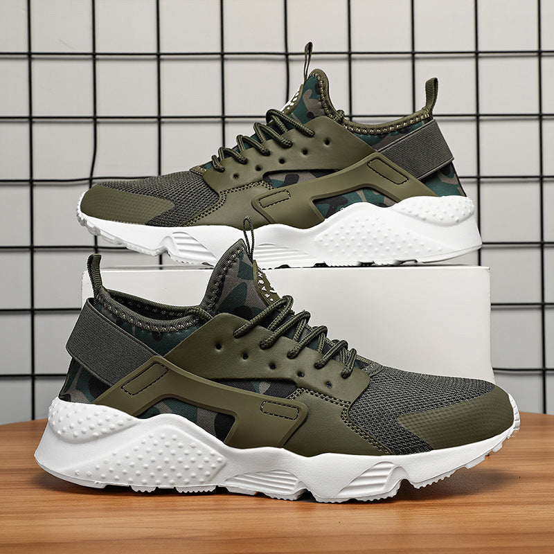 Herren sportlicher Training- und Lifestyle-Sneaker mit elastischem Fersenband, atmungsaktiver Strickkonstruktion und gedämpfter Wellen-EVA-Sohle Drune