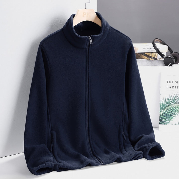 Damen Modische Fleecejacke mit hohem Kragen Drune
