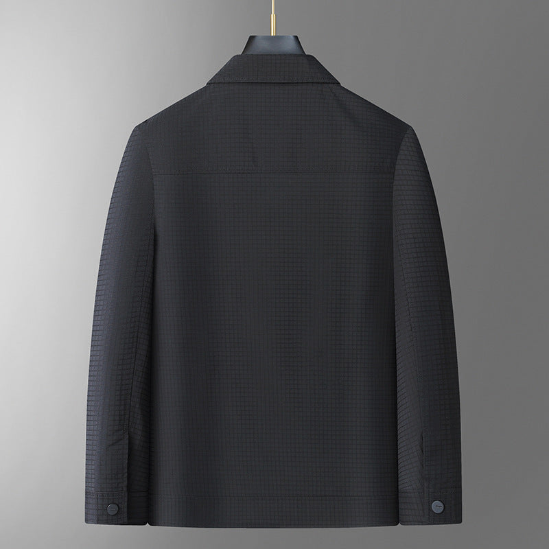 Herren Leichte Hemdjacke aus strukturierter Ripstop-Optik mit Druckknopfleiste Drune